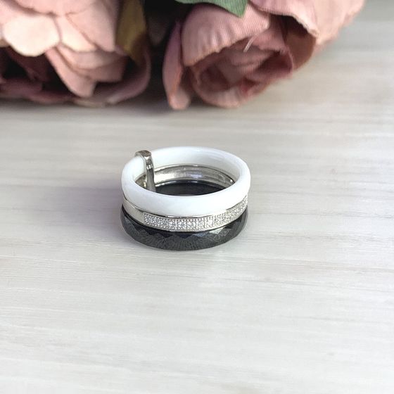 Серебряное кольцо с керамикой