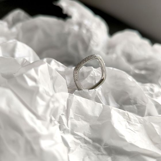 Silver Ring with Fianites