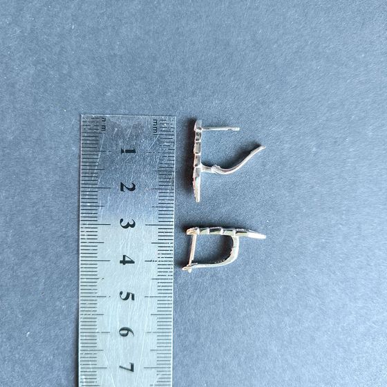 Silver Earrings with Fianites