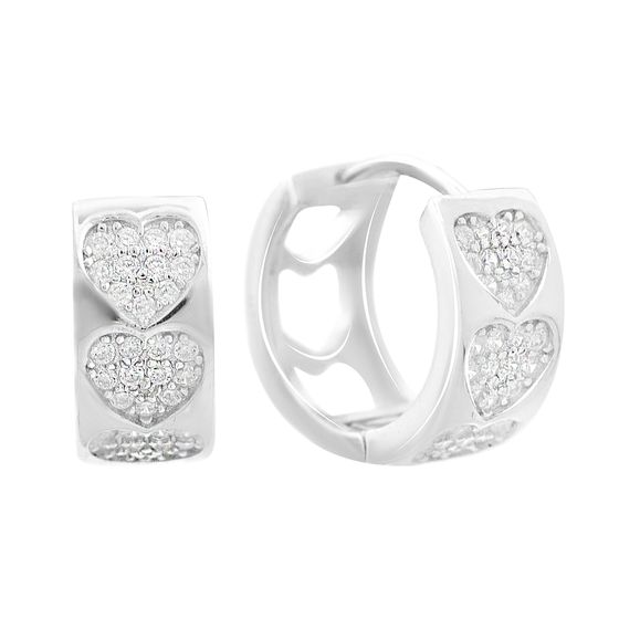 Silver Earrings with Fianites