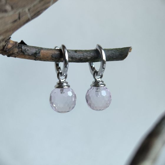 Silver Earrings with Fianites