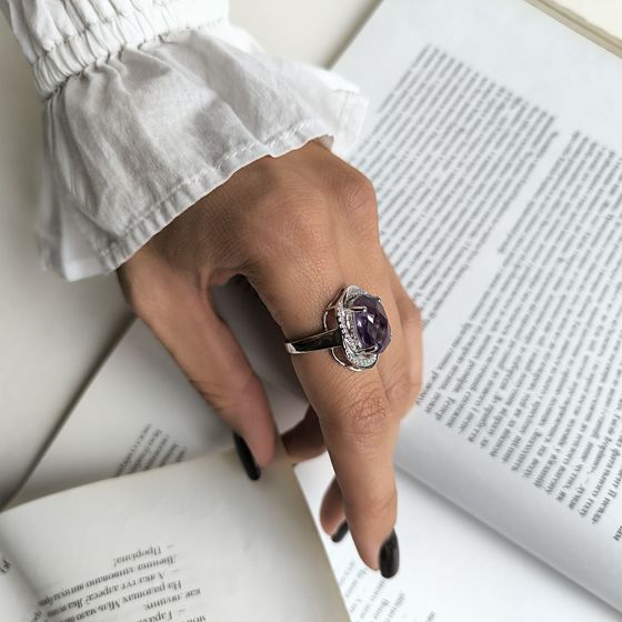 Silver ring with alexandrite 8.513ct