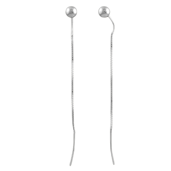 Silver earrings without stones