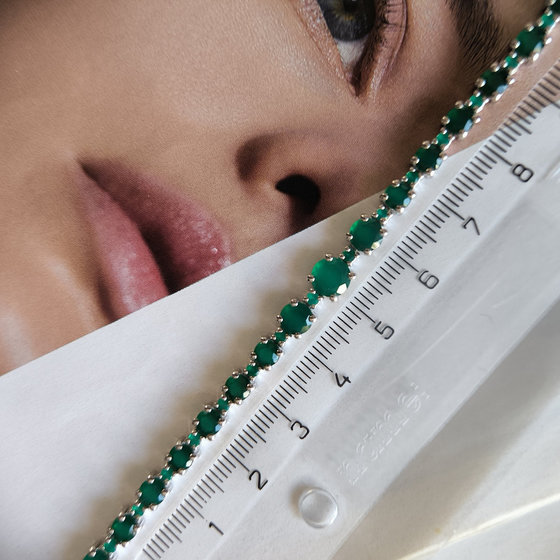 Серебряный браслет с агатом 6.338ct