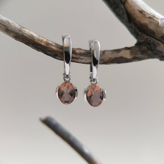 Серебряные серьги с султанитом 2.344ct