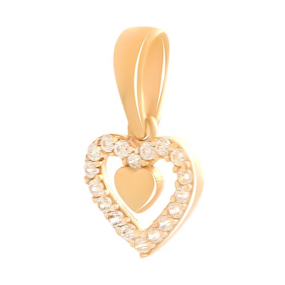 Золота підвіска з фіанітами 0.18ct