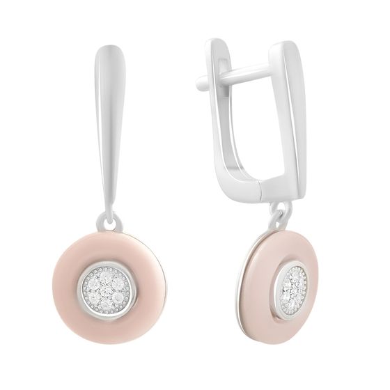 Серебряные серьги с керамикой