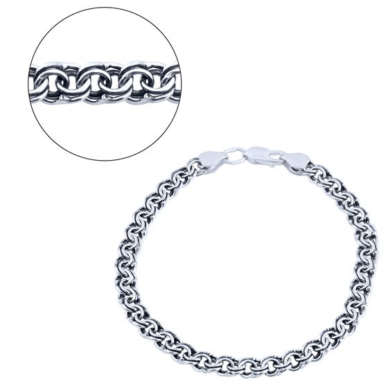 Silver bracelet without stones