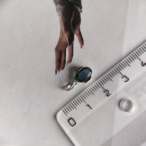 Серебряная подвеска с топазом Лондон Блю 0.825ct