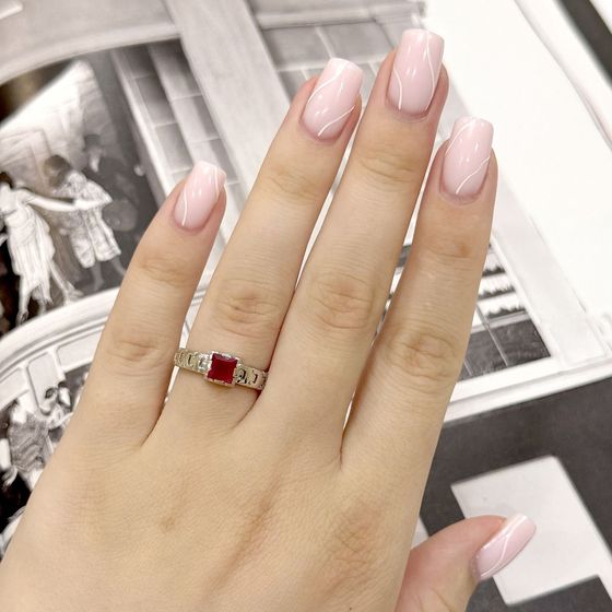 Срібна каблучка з рубіном 0.883ct
