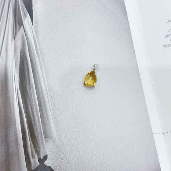 Серебряная подвеска с цитрином nano 3.386ct