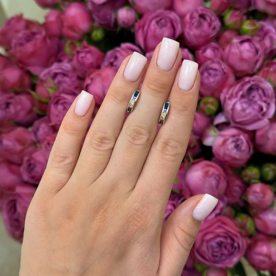 Серебряные серьги с фианитами