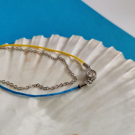 Silver bracelet with phianites