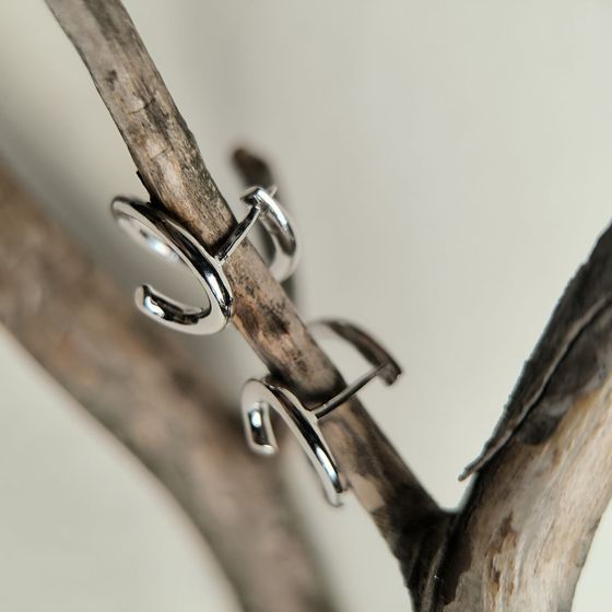 Серебряные серьги без камней