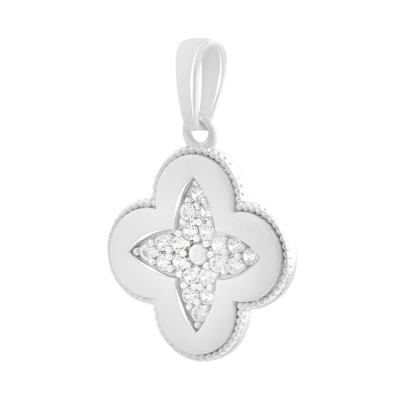 Gold pendant with 0.17ct cubic zirconia