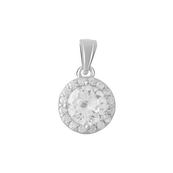 Silver pendant with phianites