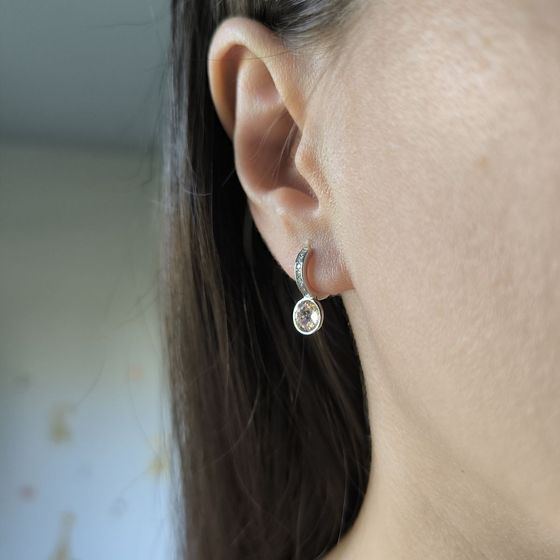 Silver Earrings with Fianites