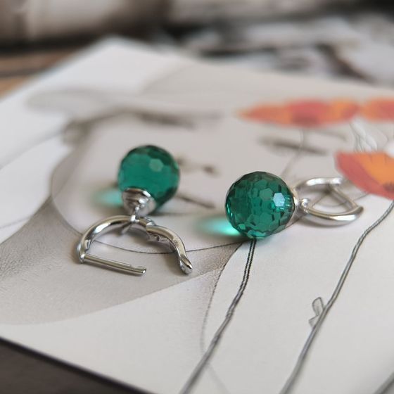 Silver Earrings with Fianites