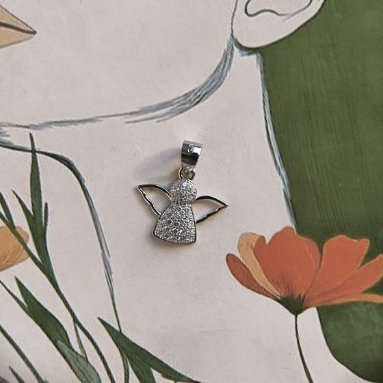 Серебряная подвеска с фианитами