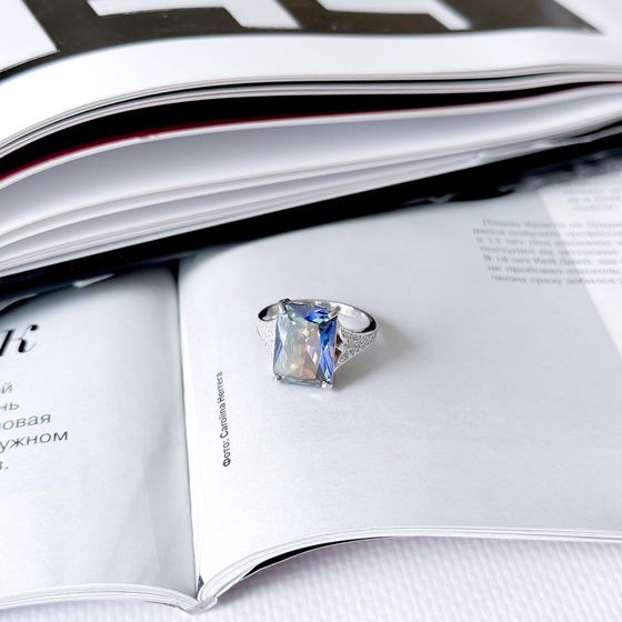 Срібна каблучка з містик топазом 12.237ct