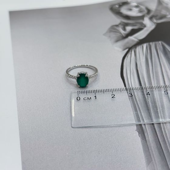 Серебряное кольцо с агатом 1.82ct
