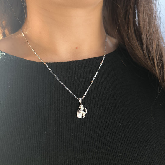 Серебряная подвеска с фианитами