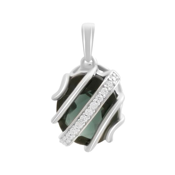 Серебряная подвеска с топазом Лондон Блю 3.938ct