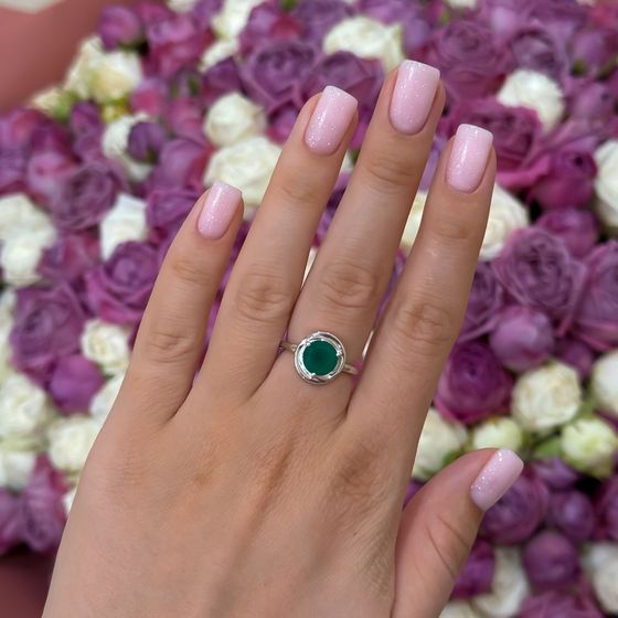 Серебряное кольцо с агатом 1.8ct