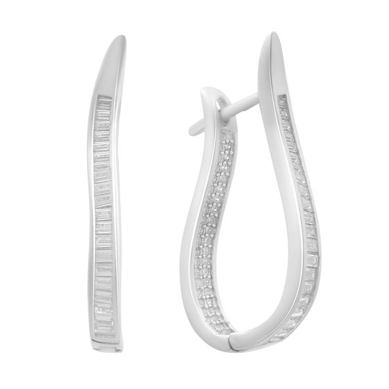 Silver Earrings with Fianites
