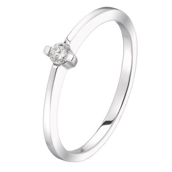 Gold ring with diamond 0.06ct