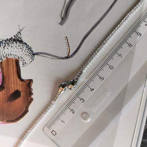 Серебряный браслет с фианитами