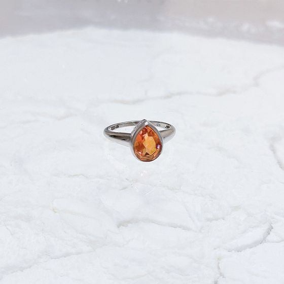 Срібна каблучка із золотим кварцом 1.787ct