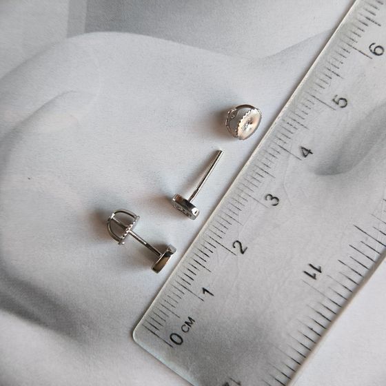 Silver Earrings with Fianites