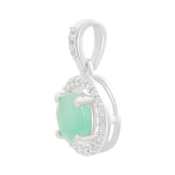 Серебряная подвеска с изумрудом 1.181ct