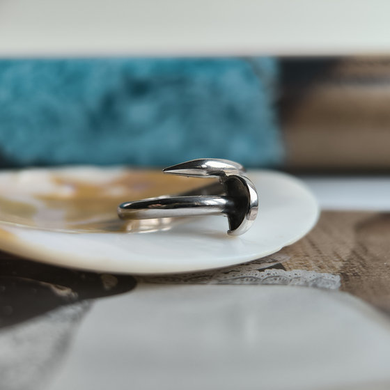Silver ring without stones