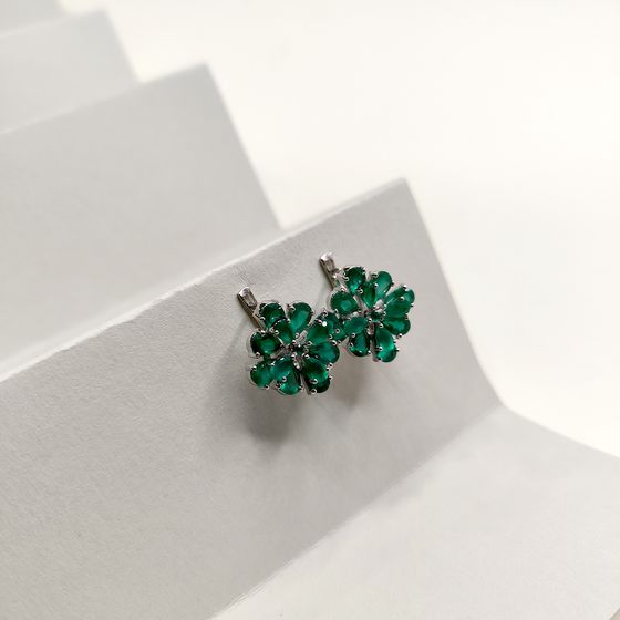 Серебряные серьги с агатом 7.806ct