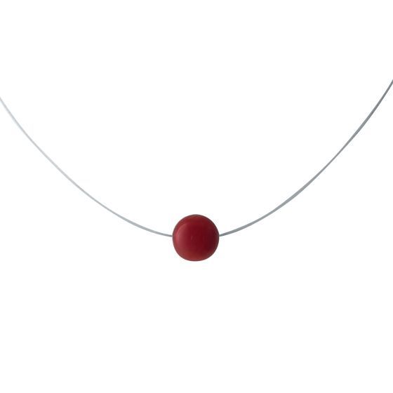 Серебряная подвеска с кораллом