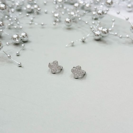 Silver Earrings with Fianites
