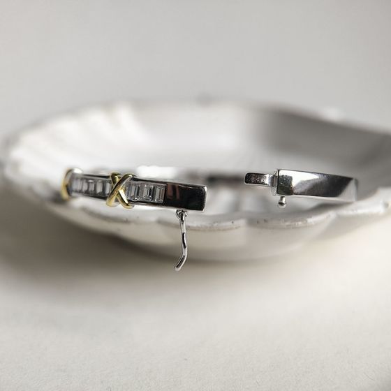 Серебряный браслет с фианитами