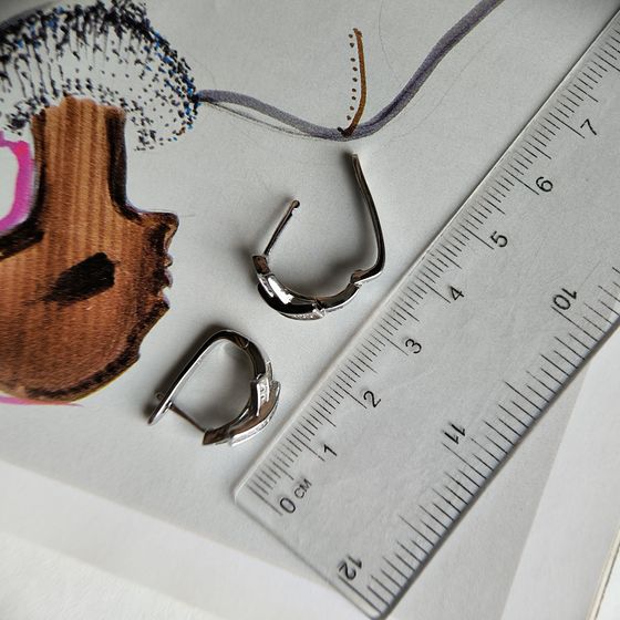 Silver Earrings with Fianites