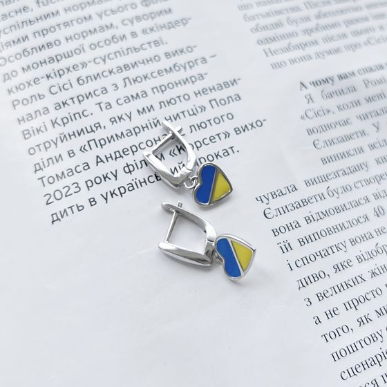 Silver earrings with yemallu