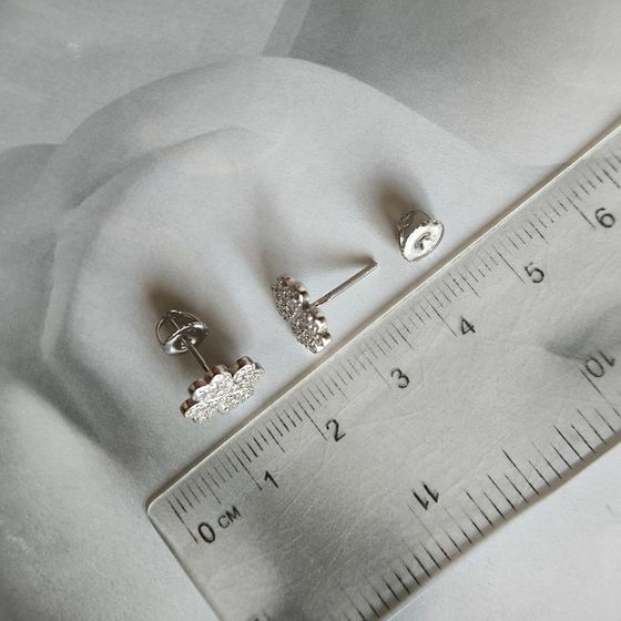 Срібні сережки з фіанітами