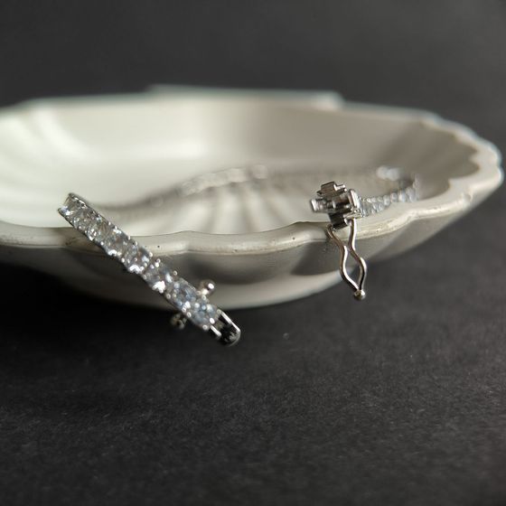 Серебряный браслет с фианитами