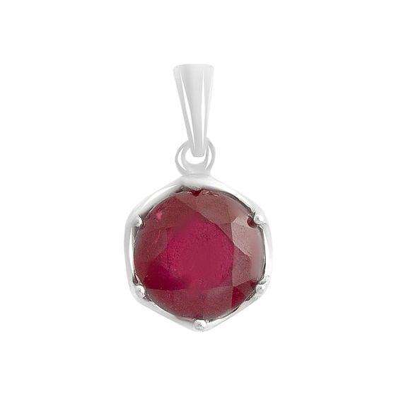 Срібна підвіска з рубіном 3.925ct
