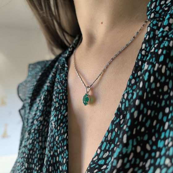 Серебряная подвеска с агатом 2.425ct