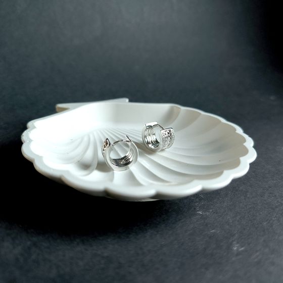 Silver Earrings with Fianites