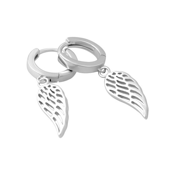 Silver earrings without stones