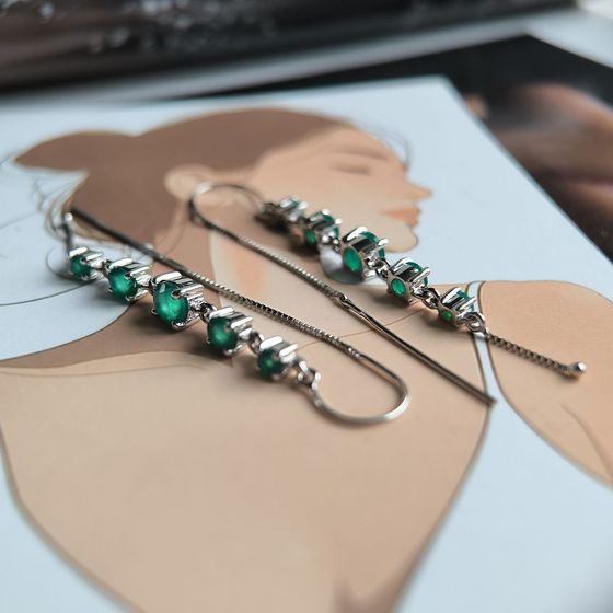 Silver earrings with agate 2.298ct