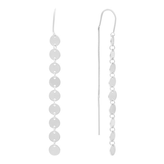 Silver earrings without stones