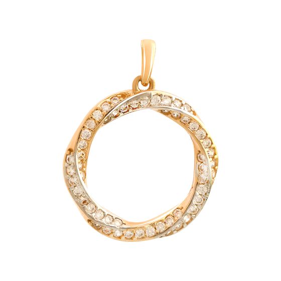 Золотая подвеска с фианитами 0.51ct